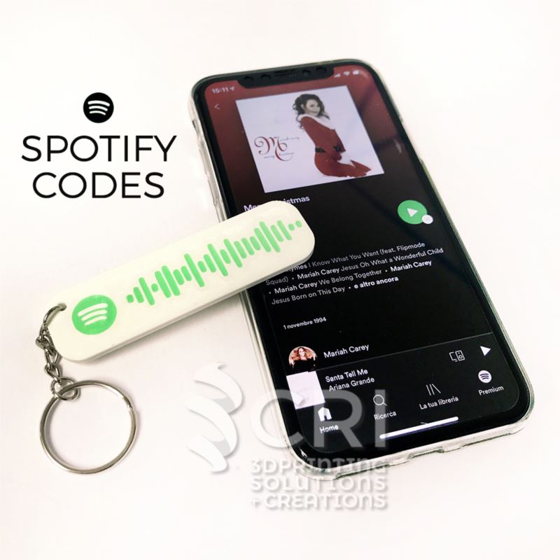 Oggetti Stampa 3D: Portachiavi Spotify Codes